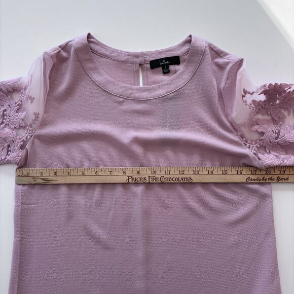 NWT Lulus Lisa Marie Pink Embroidered Top S Lace Crochet Valentines Cottage Boho - Picture 6 of 9